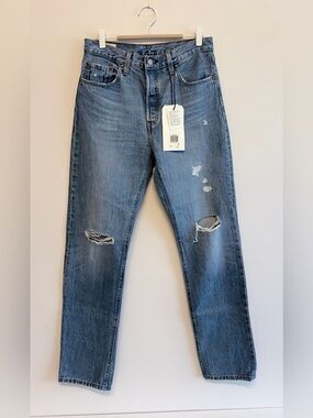 Levi’s premium 501 straight jeans sz 28w 32l new